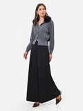 Pantalone nero in Punto Milano misto viscosa