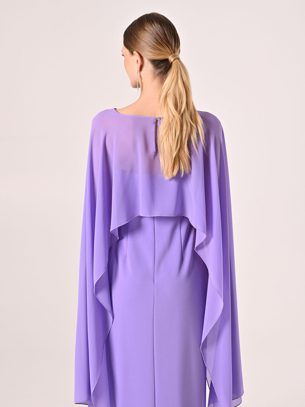 Coprispalle in Georgette Viola Lavanda