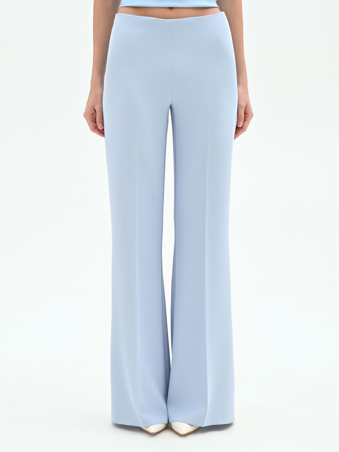 Pantalone palazzo cielo azzurro a vita alta