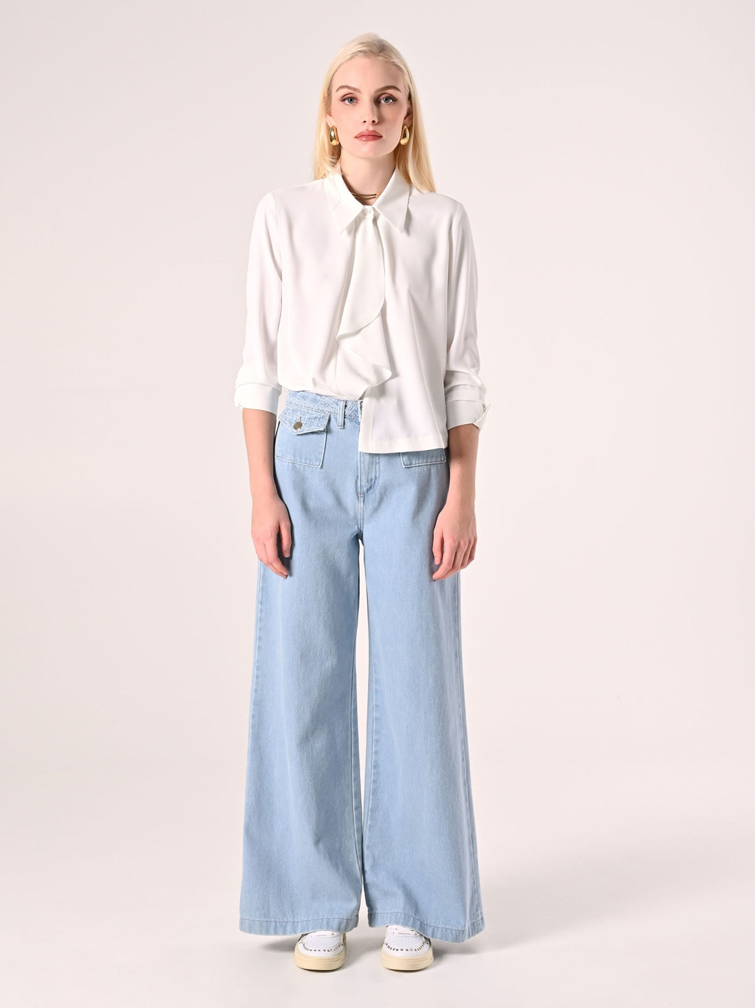 Jeans Gamba Dritta in Denim Chiaro