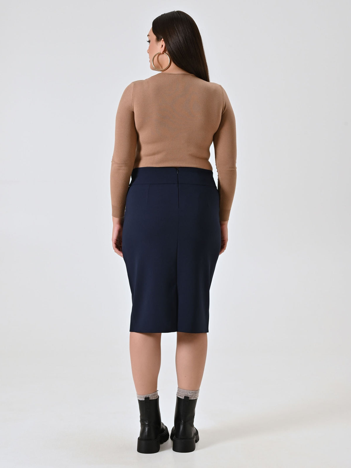 Gonna Curvy Tubino Blu