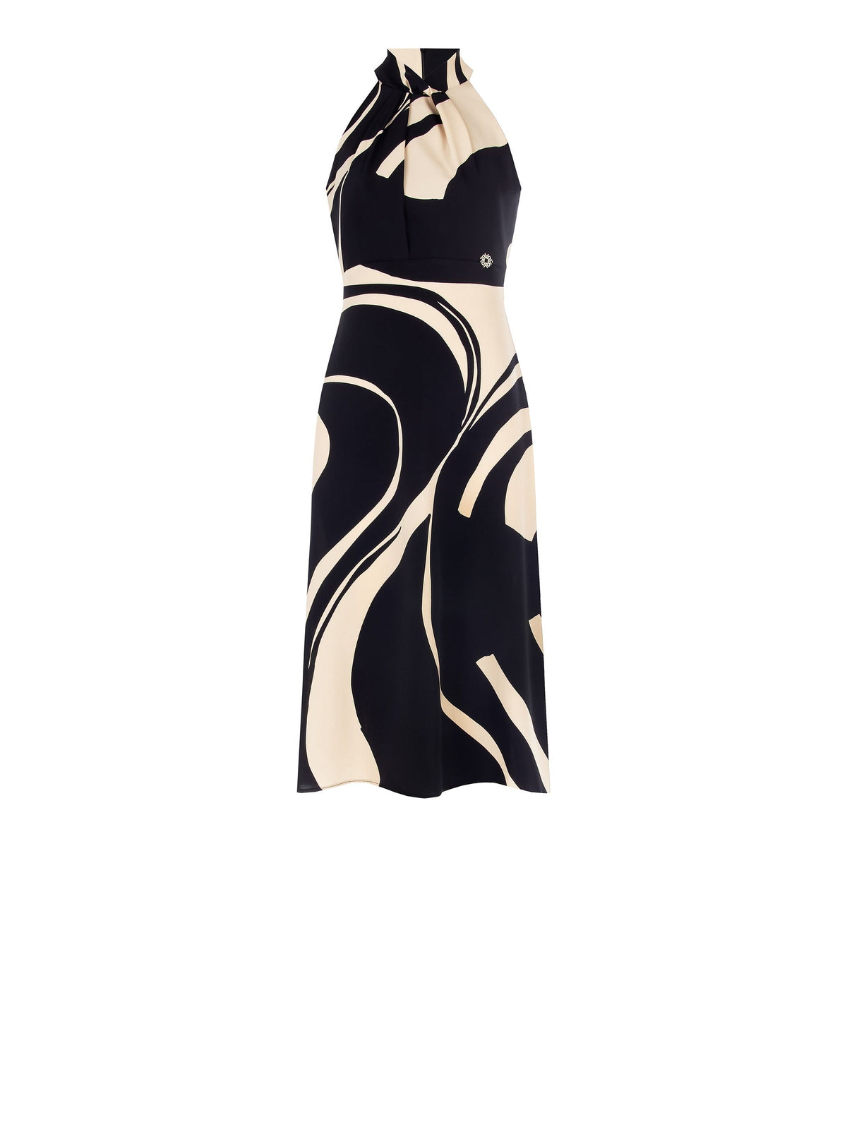 Abito stampa Optical Black & Beige