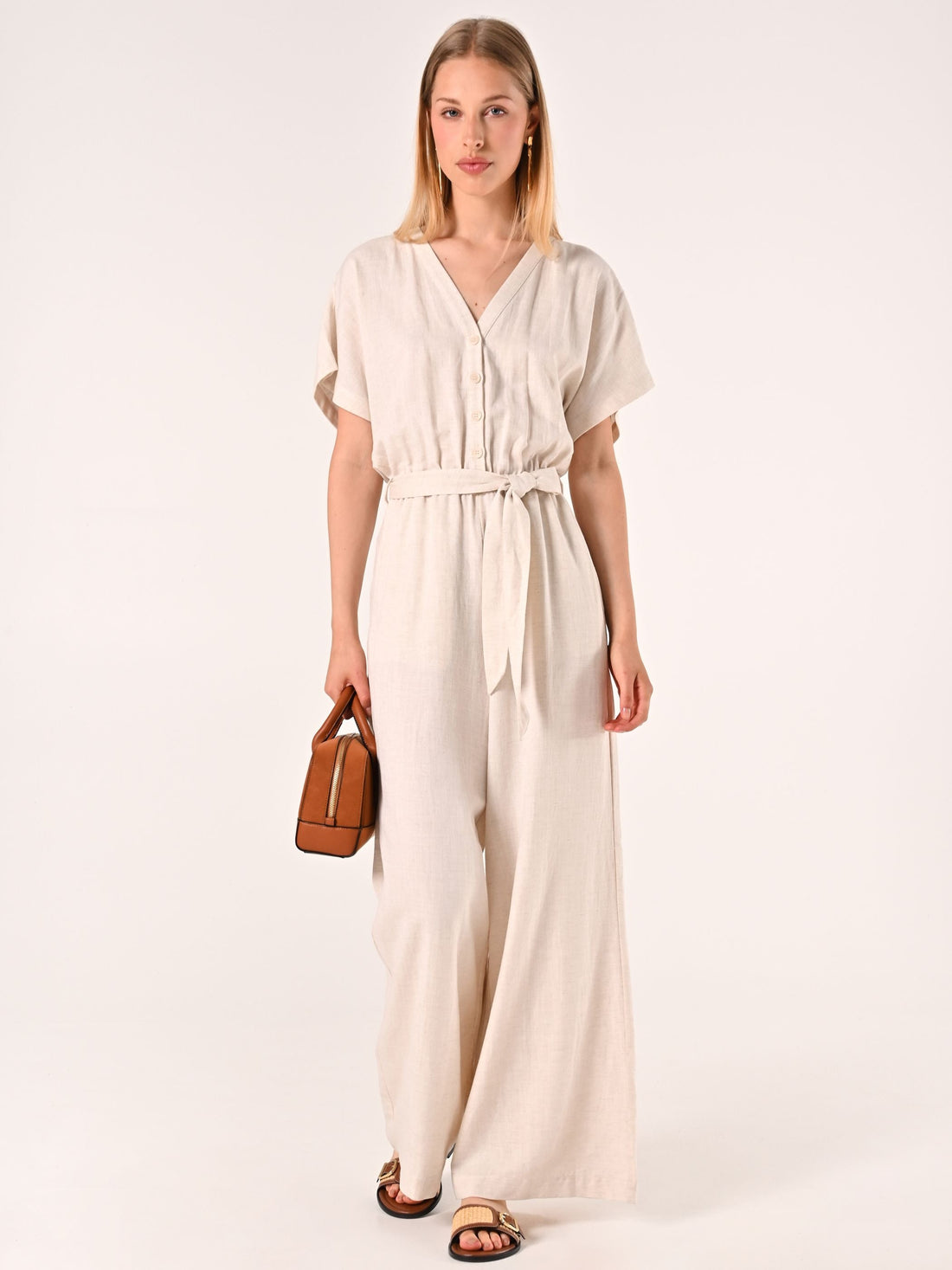 Tuta Beige  in Lino Cotone
