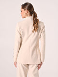 Giacca Beige in Tessuto Tecnico