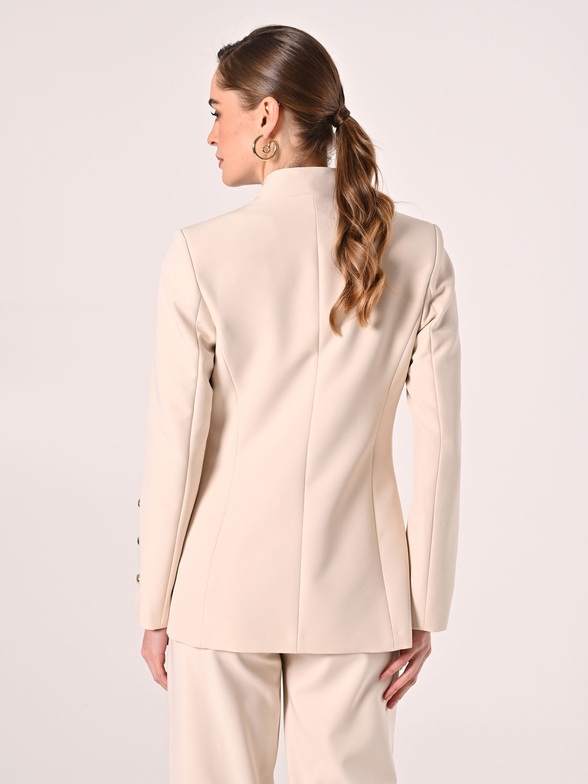Giacca Beige in Tessuto Tecnico