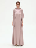 Stola atelier in raso rosa blush