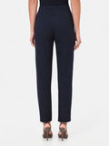 Pantalone Studio gessato in crepe blu navy