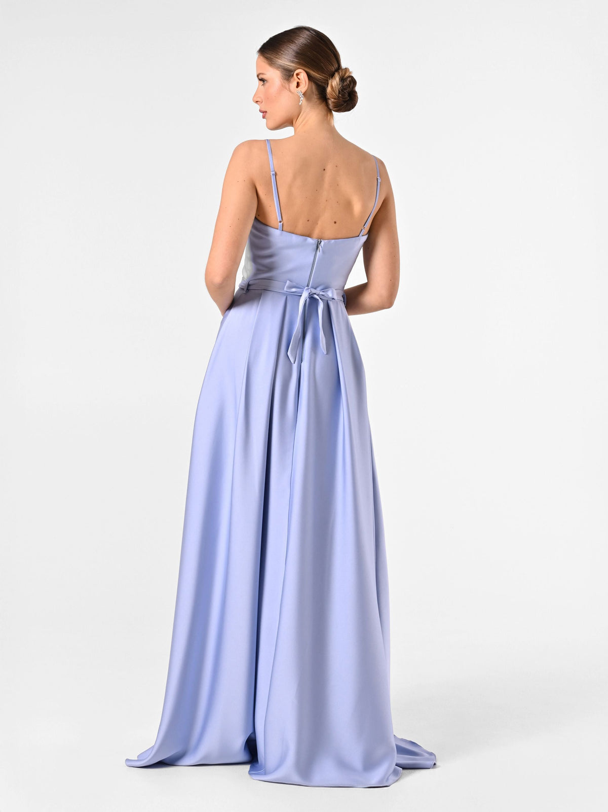 Abito Rinascimento atelier con Gonna a Ruota Azzurro