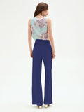Pantalone a palazzo blu brillante
