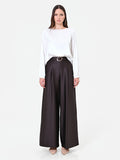 Blusa bianca in raso