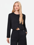 Giacca cropped nera in punto milano