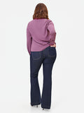 Jeans Curvy  flare blu a vita alta