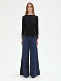 Maglia nera con inserti pizzo