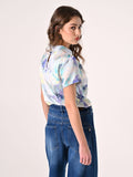 Blusa in Raso Fantasia Floreale