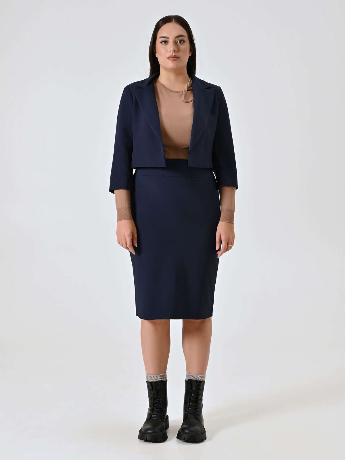 Giacca Corta Curvy Blu