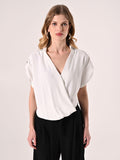 Blusa Asimmetrica Bianca