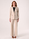 Giacca Beige in Tessuto Operato