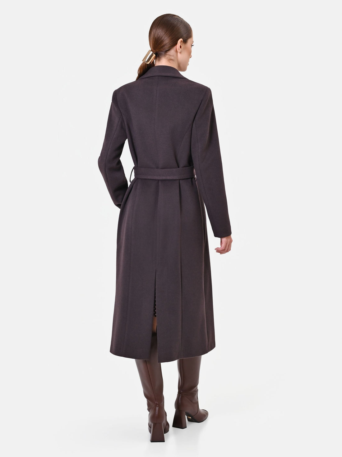 Cappotto a vestaglia marrone moro