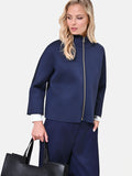 Cappa corta blu in scuba soft