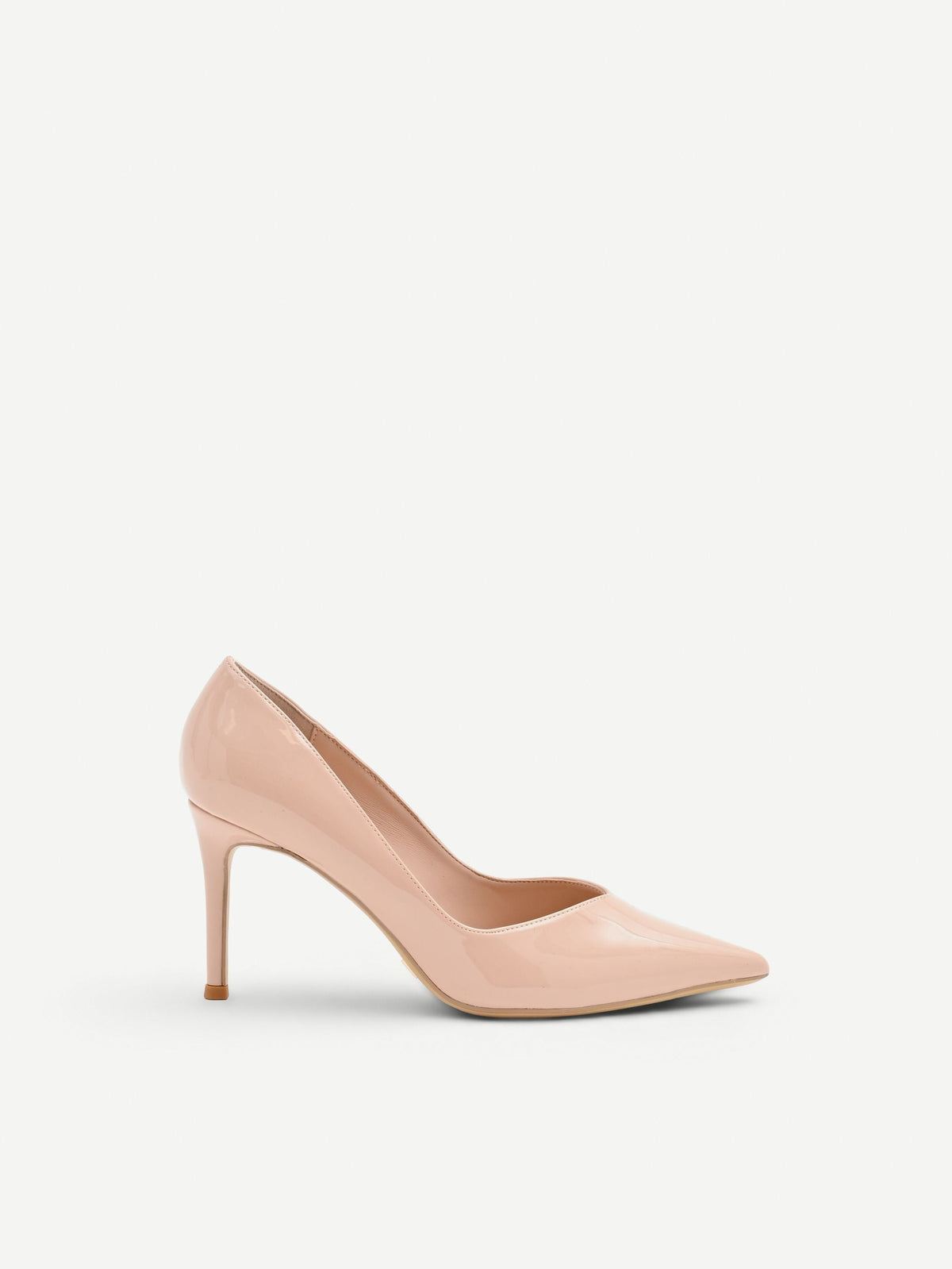 Décolleté rosa cipria in vernice