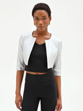 Coprispalle bolero argento metallizzato