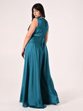 Tuta Curvy Verde con Paillettes
