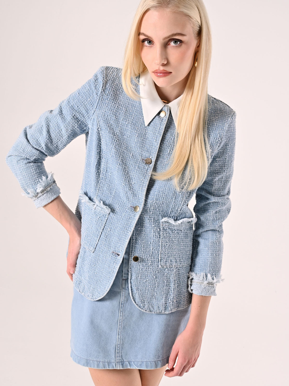 Giacca in Denim Chiaro