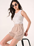 Shorts Beige Scuro in Misto Modal