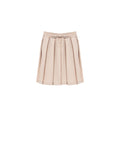 Minigonna a pieghe tortora beige