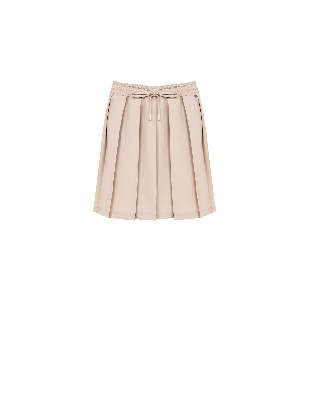Minigonna a pieghe tortora beige