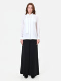 Camicia in georgette panna bianco con fusciacca