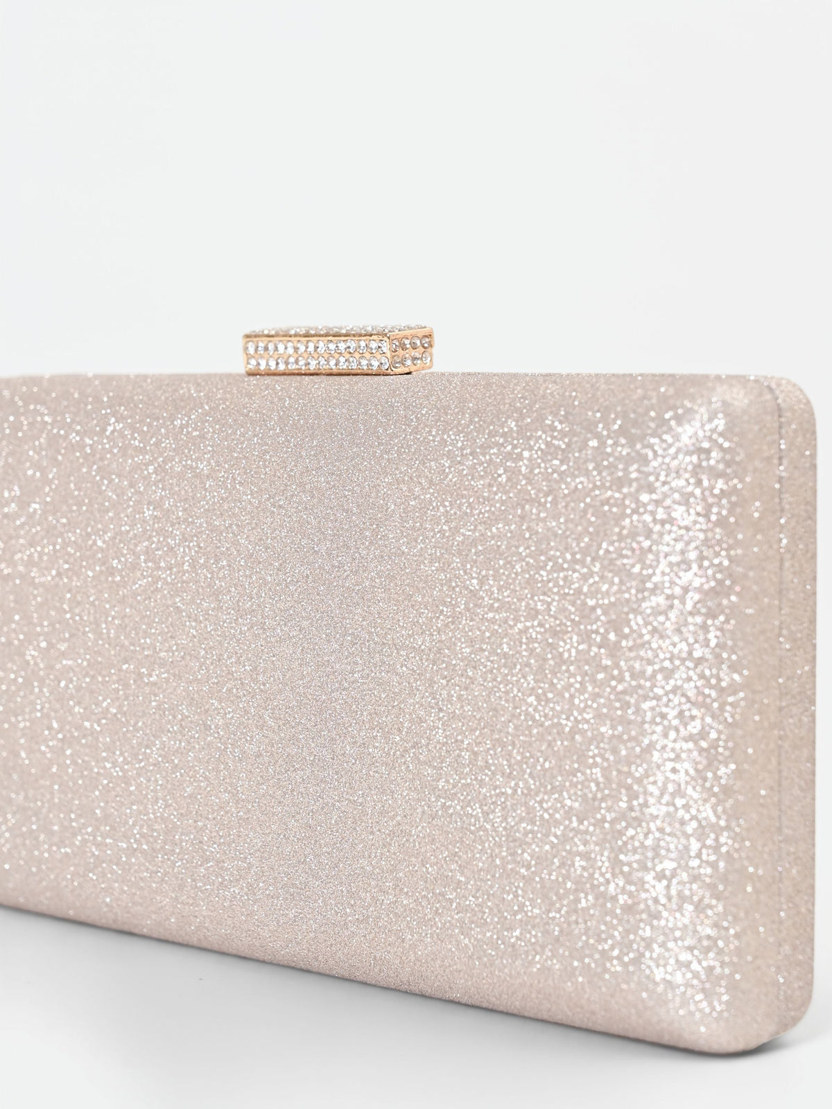 Clutch Oro Glitter con chiusura Gioiello