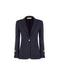 Giacca blazer blu navy in punto milano