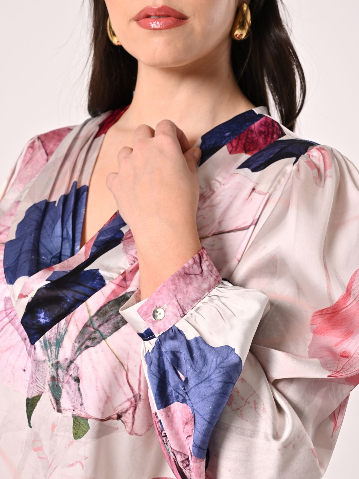 Blusa Curvy stampa Floreale