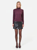 Maglia dolcevita bordeaux in misto viscosa