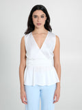 Top in Raso Bianco
