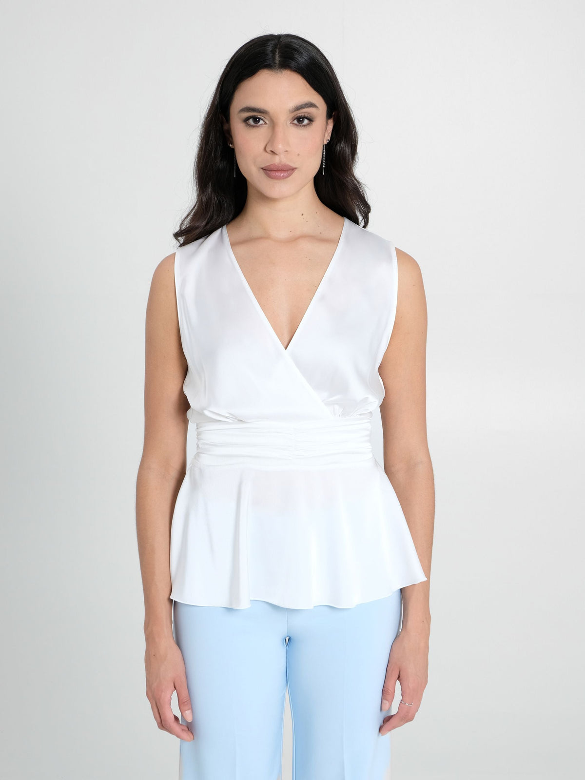 Top in Raso Bianco