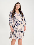 Abito a Ruota Curvy con Stampa Floreale