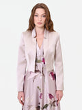 Coprispalla in raso tortora beige