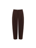 Pantalone marrone testa di moro con pinces