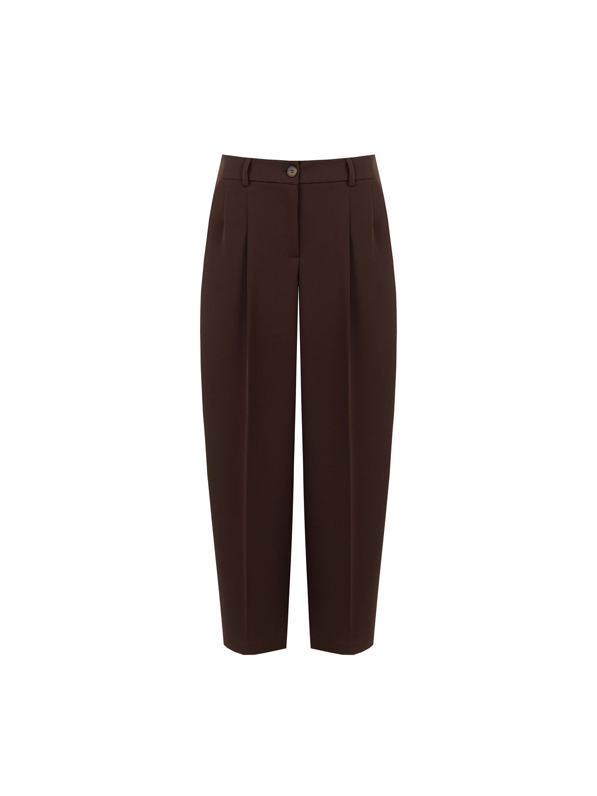 Pantalone marrone testa di moro con pinces
