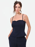 Top Studio bustier gessato blu navy
