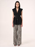 Gilet Nero in Misto Viscosa
