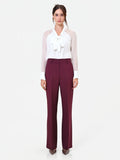 Pantalone Studio bordeaux rosso con piega centrale