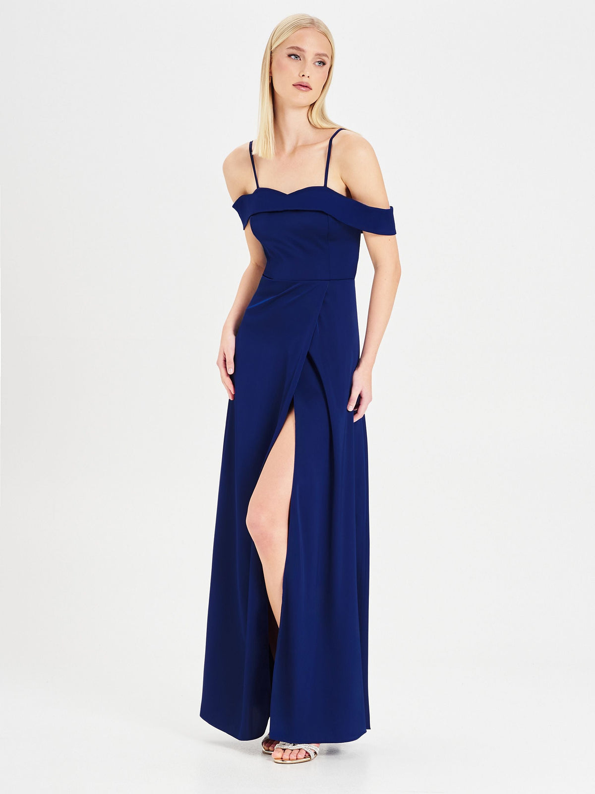 Abito Rinascimento atelier Blu Navy con Spalle Scoperte