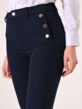 Pantaloni con Bottoni Mariniére Blu