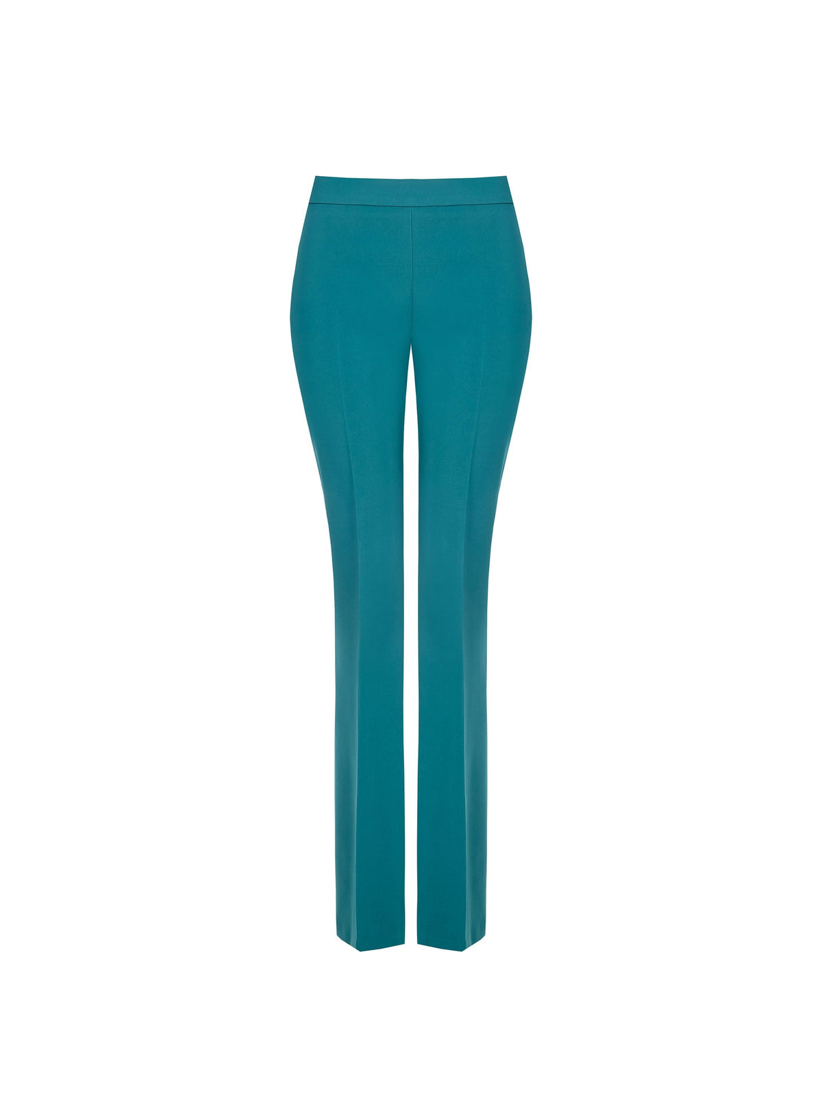 Pantaloni Flared in Tessuto Tecnico Verde Reale