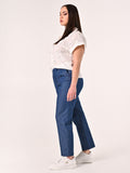 Pantaloni Curvy in Chambray con Strass