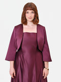 Coprispalle Curvy raso bordeaux rosso con zip