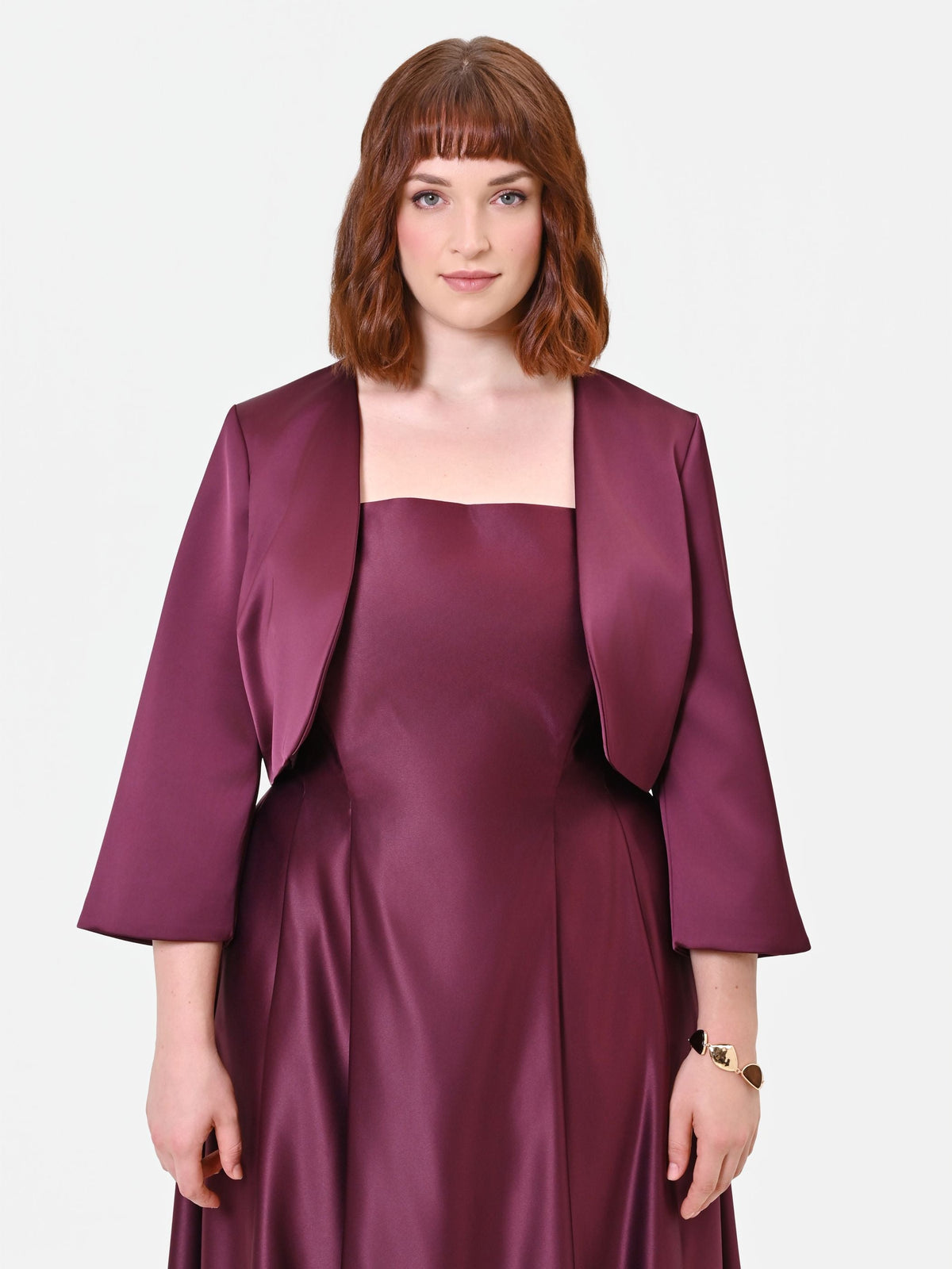 Coprispalle Curvy raso bordeaux rosso con zip